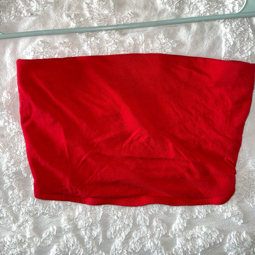 Red tube top